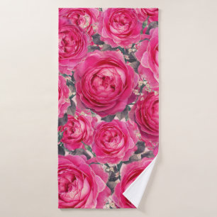 Elegant Bouquet of Roses Bath Towel