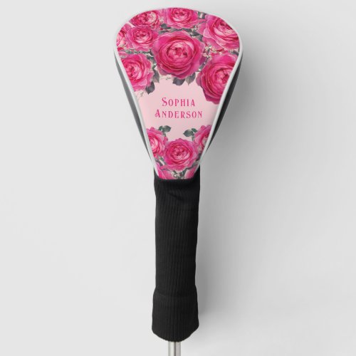 Elegant Bouquet of Roses Personalized  Golf Head Cover