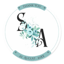 Elegant bouquet Watercolor Floral wedding sticker