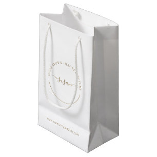 Elegant Boutique Custom Small Paper Shopping Bag