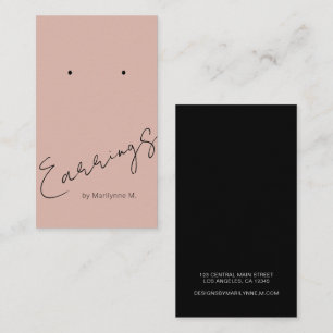 Elegant Boutique Earring Pink Display Card