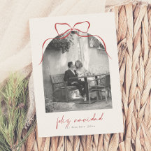 Elegant Bow Arch Photo Feliz Navidad Christmas