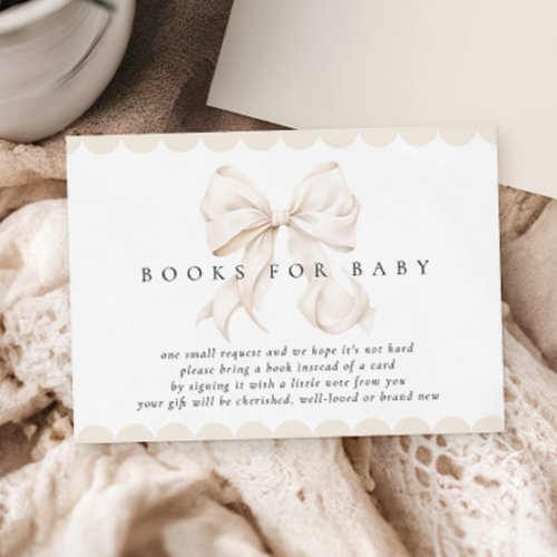 Elegant Bow Baby Shower Books for Baby