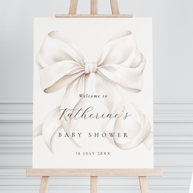 Elegant Bow Baby Shower Bridal Shower Foam Board (Creator Uploaded)