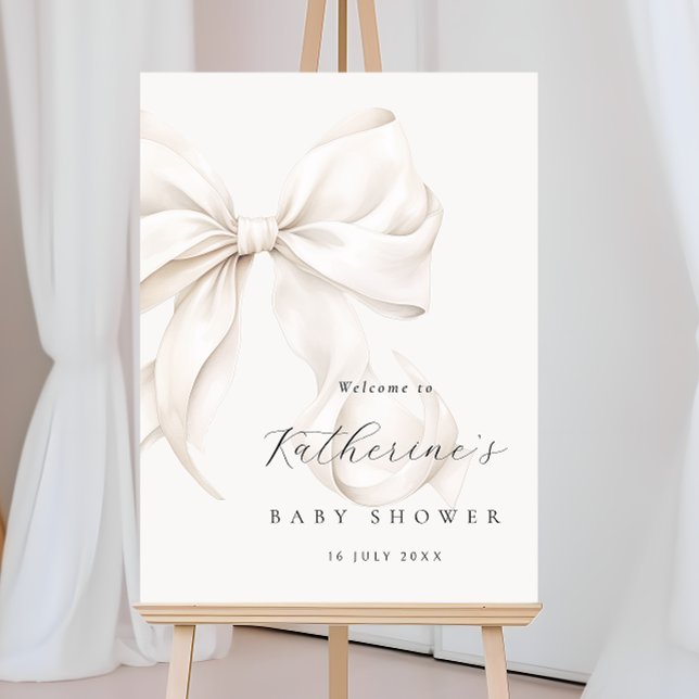 Elegant Bow Baby Shower Bridal Shower Foam Board (Creator Uploaded)