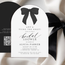 Elegant bow black and white bridal shower