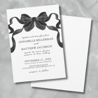 Elegant Bow Black And White Wedding
