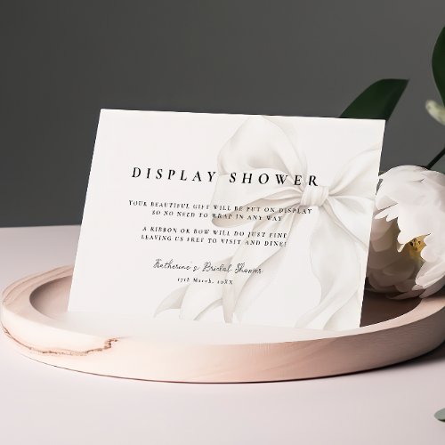  Elegant Bow Bridal Shower Display Shower Enclosure Card