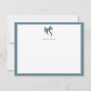 Elegant Bow Coquette Personalized Note Card