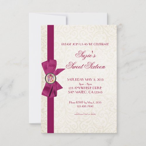 Elegant Bow Custom Invitations