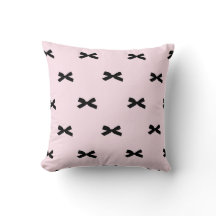 Elegant Bow-Patterned Decorative Throw Pillows