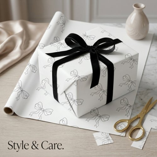 Elegant Bow Personalized Seamless Pattern Wrapping Paper