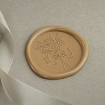 Elegant Bow & Ribbon Floral Bouquet Monogram Wax Seal Sticker<br><div class="desc">Add a personal touch of elegance to your wedding stationery with our bows & vows monogram crest wedding wax seal sticker. This exquisite design features our hand-sketched, delicate coquette bow, complemented by a ribbon and floral bouquet—creating a charming and timeless aesthetic. Customizable with the couple’s initials, this wax seal sticker...</div>