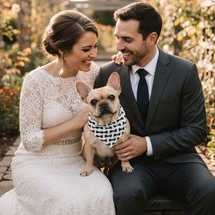 Elegant Bow Tie Pattern Wedding Dog Bandana