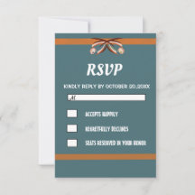 Elegant Bow Tie simple RSVP Card