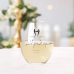 Elegant Bow Tie Tuxedo Best Man Proposal Gift Stemless Wine Glass<br><div class="desc">🎩 Looking for the perfect way to ask your bro to stand by your side on the big day? Our elegant Groomsman Proposal Wine Glass with a black tie & Tuxedo is just the ticket! 🍷👬 With its sleek design and cute message, it's the ideal choice to pop the question...</div>