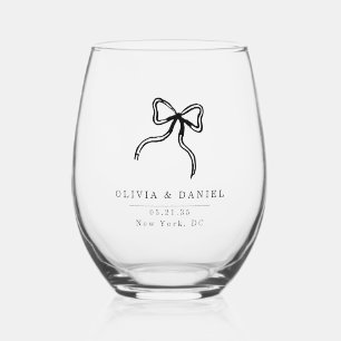Elegant Bow Wedding favor Glass