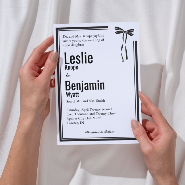 Elegant Bow Wedding Invite (Creator Uploaded)