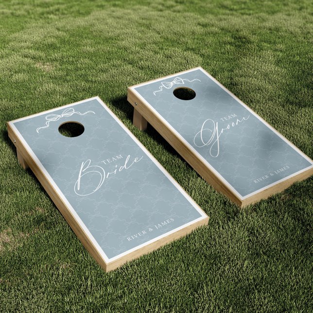 Elegant Bows & Bowties Team Bride & Groom Wedding Cornhole Set (Elegant Bows & Bowties Team Bride & Groom Wedding Cornhole Set)