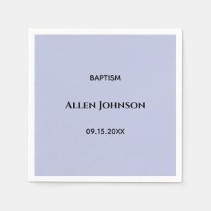 Elegant boy baptism napkins