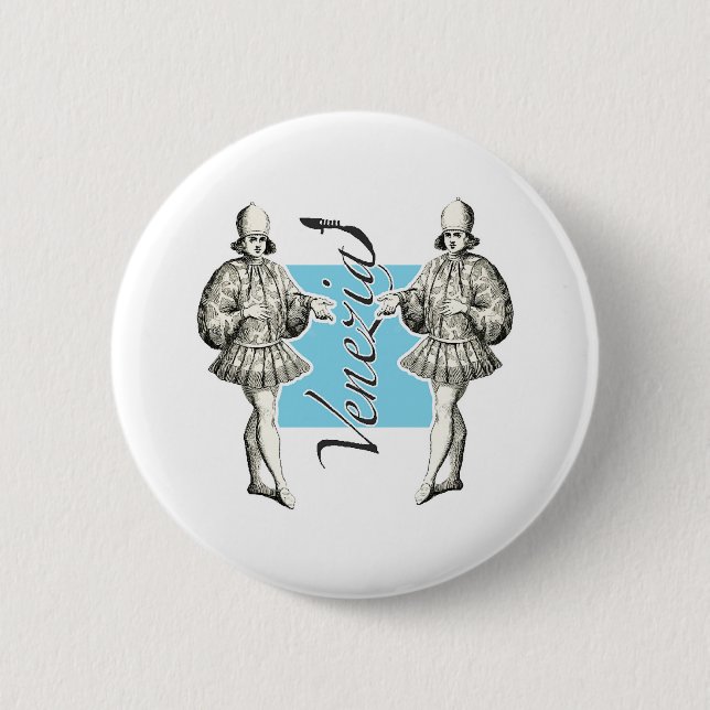 Elegant boy from Renaissance Venice Button (Front)
