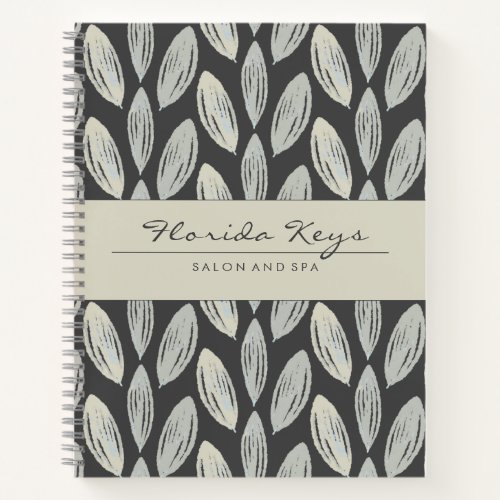 Elegant Braided Leaves Pattern Notebook