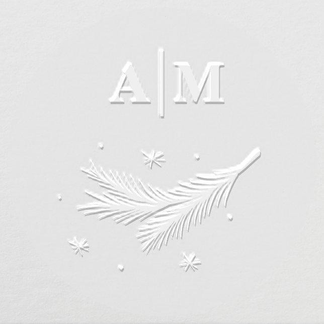 Elegant Branch and  Initials Embosser (Design)