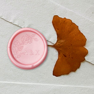 Elegant Branch with Flowers and Leaves Wax Seal Stamp