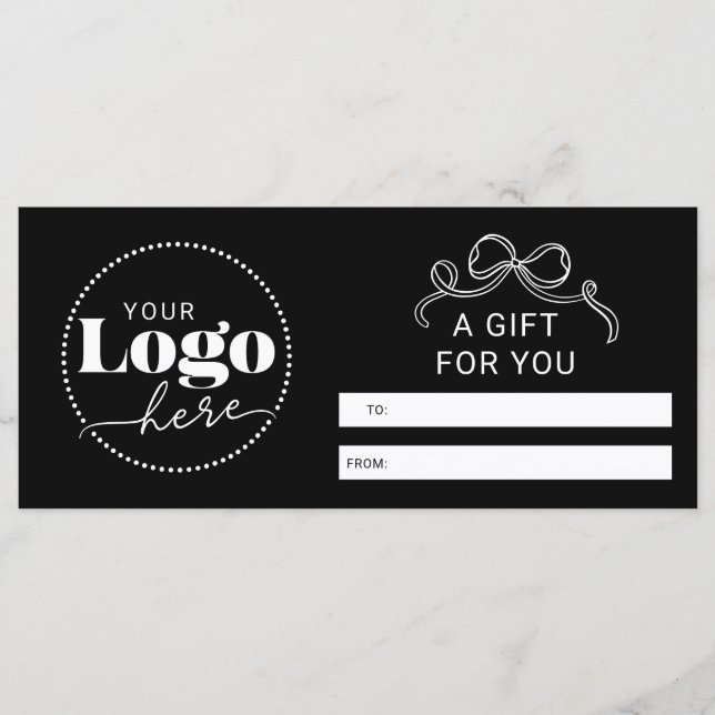 Elegant Branded Logo Business Gift Certificate  (Front)