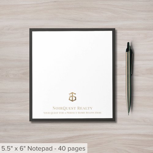 Elegant Branded Notepad for Real Estate Agents