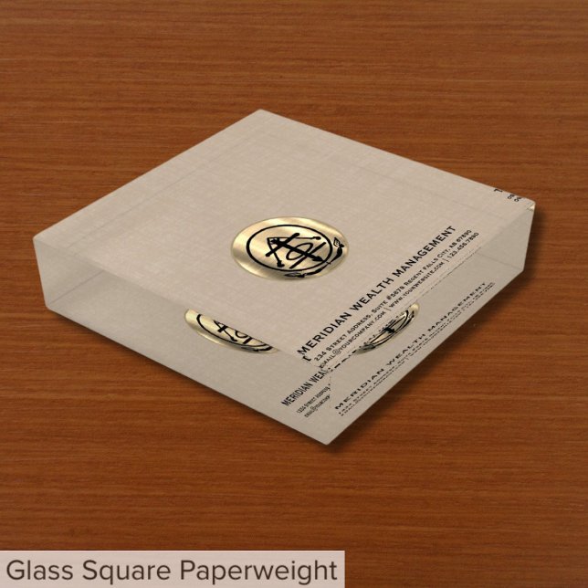 Elegant Branded Paperweight with Gold Logo (Creator Uploaded)