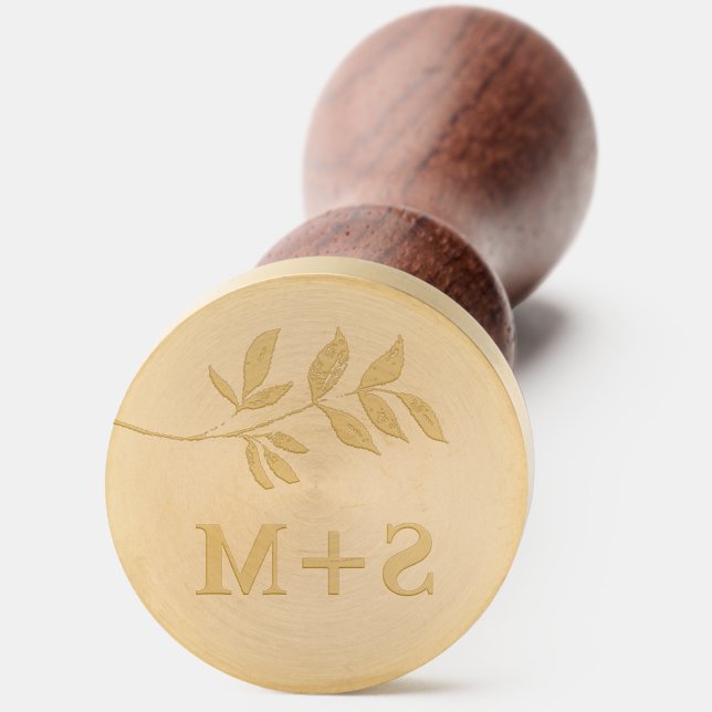 Elegant Brass Wax Stamper (Elegant Floral Monogram Brass Wax Stamper by Painted Paperie
)