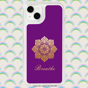 Elegant Breathe Purple and Gold Mandala OtterBox iPhone 14 Plus Case