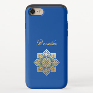 Elegant Breathe Royal Blue and Gold Mandala iPhone 8/7 Slider Case