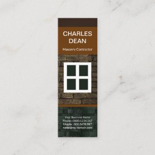 Elegant Brick Works Modern Stone Home Masonry Mini Business Card