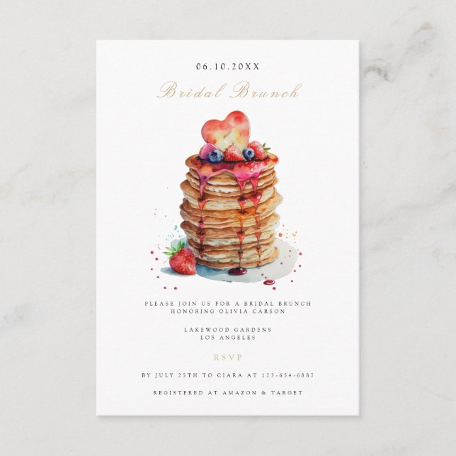 Elegant Bridal Brunch Bridal Shower Invitation (Front)