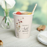 Elegant Bridal Brunch Paper Cup<br><div class="desc">Elegant Bridal Brunch Paper Cup. This stylish & elegant bridal brunch paper cup features gorgeous hand-painted watercolor wildflowers arranged as a lovely bouquet and an elegant calligraphy script. Find matching items in the Boho Wildflower Bridal Shower Collection.</div>