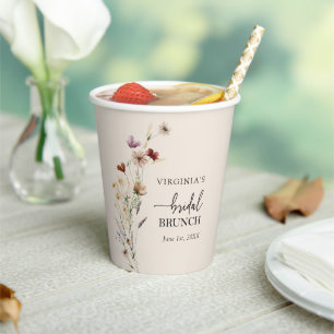 Elegant Bridal Brunch Paper Cup