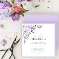 Elegant Bridal Luncheon Floral Lilac Lavender