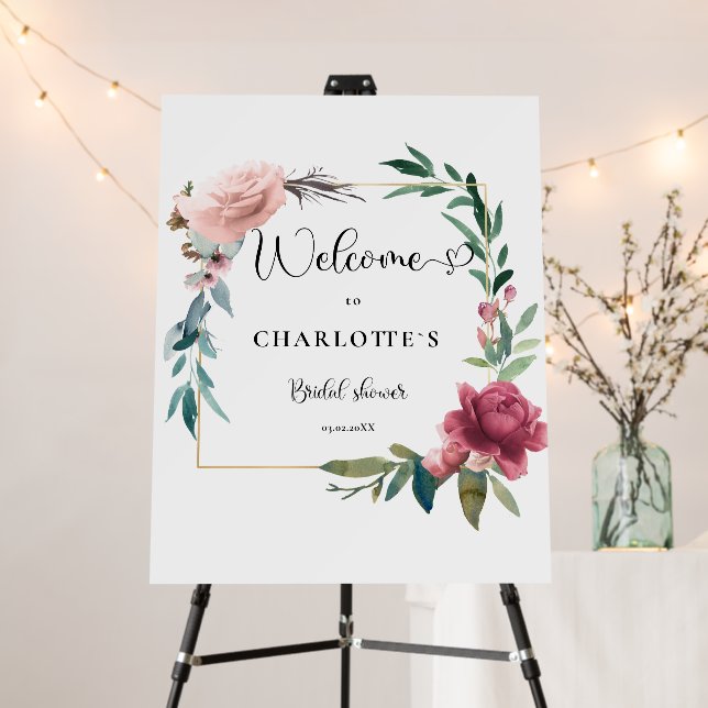 Elegant Bridal Party Boho Foam Board (In Situ (Stand))