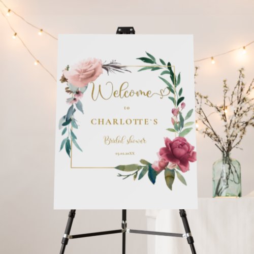 Elegant Bridal Party Boho Foam Board