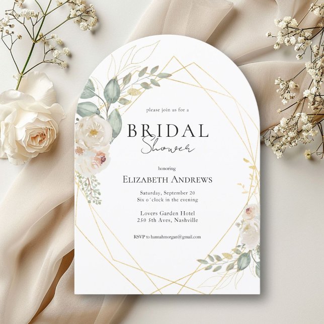 Elegant Bridal Party Boho invitation (Elegant Boho Bridal Shower )