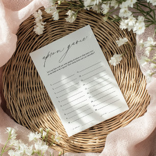 Elegant Bridal Shower Apron Game Invitation