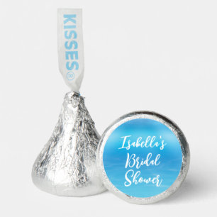 Elegant Bridal Shower blue watercolor Hershey®'s Kisses®