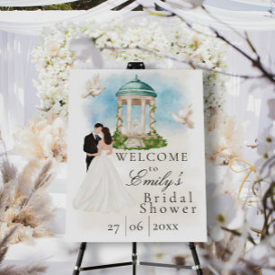 Elegant Bridal Shower  Bride & Groom  Gazebo Foam Board