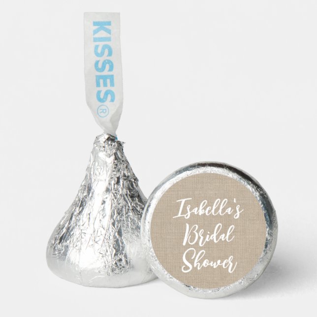 Elegant Bridal Shower burlap Hershey®'s Kisses® (Front)