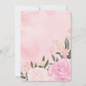 Elegant Bridal Shower By Mail Blush Pink Floral Invitation (Back)