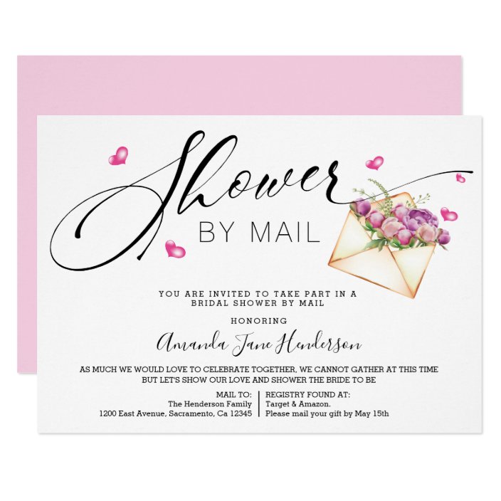 Elegant Bridal Shower By Mail Invitation