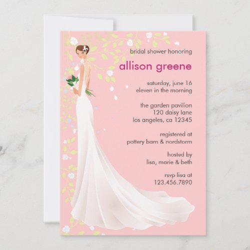 Elegant Bridal Shower Card Announcement