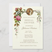 Elegant Bridal Shower Catholic Roses Invitation (Front)